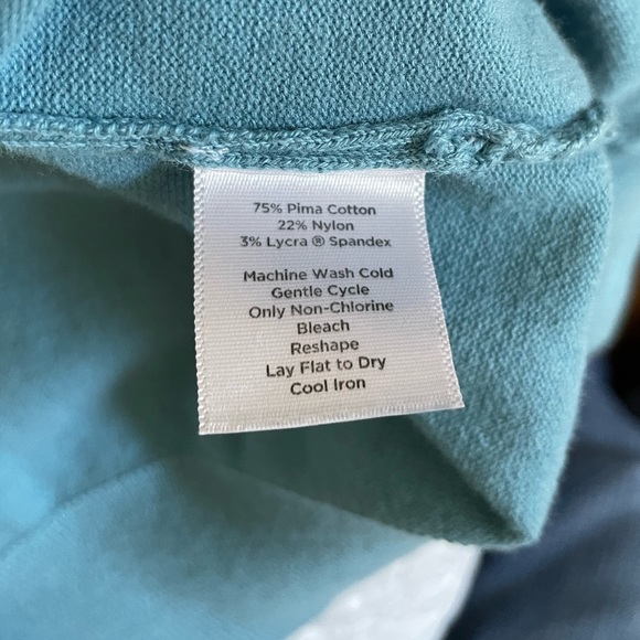 Petite Talbots Cotton Sweater Set Blue - Picture 4 of 8